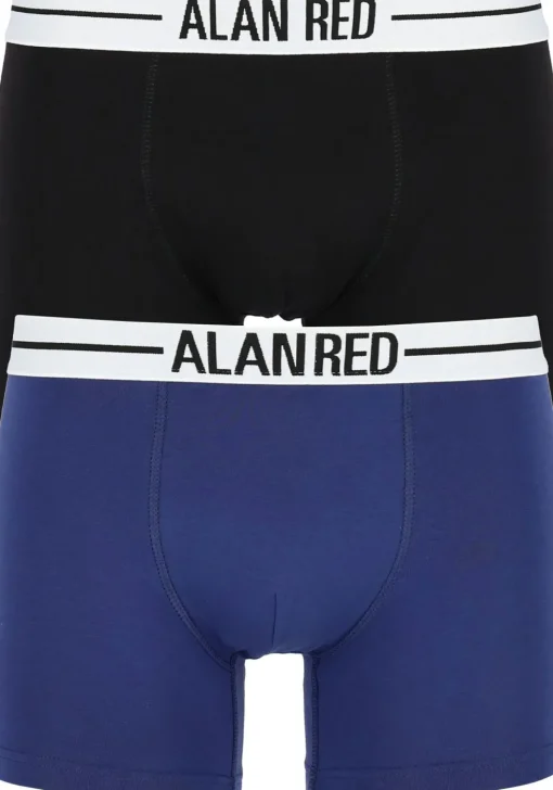 ALAN RED boxershorts (2-pack), zwart / blauw