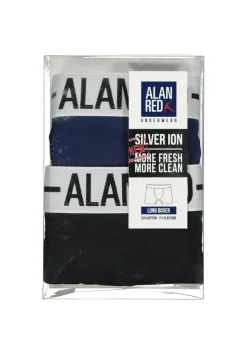 ALAN RED boxershorts (2-pack), zwart / blauw