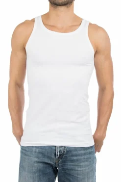 ALAN RED singlets Oakland (2-pack), O-hals stretch, wit