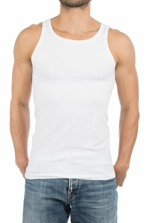 ALAN RED singlets Oakland (2-pack), O-hals stretch, wit