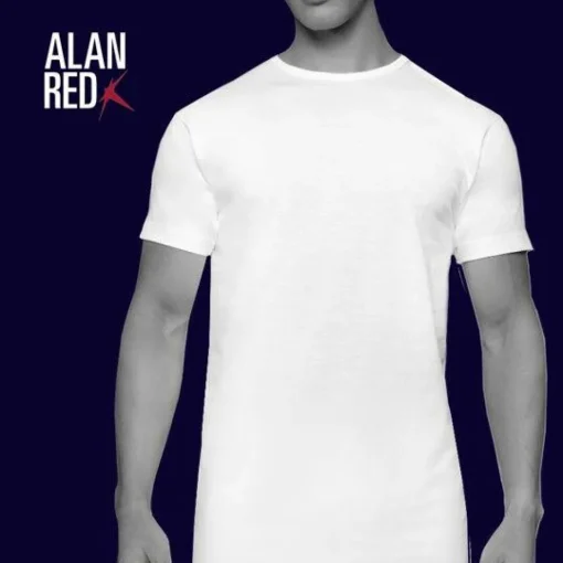 ALAN RED T-shirts Derby extra lang (2-pack), O-hals, wit