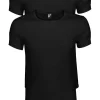 ALAN RED T-shirts James (2-pack), diepe O-hals, zwart