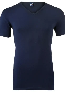 ALAN RED T-shirts Oklahoma (2-pack), V-hals stretch, donker blauw
