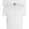 ALAN RED T-shirts Vermont extra lang (2-pack), V-hals, wit