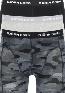 Bjorn Borg boxershorts Essential (3-pack), heren boxers normale lengte, zwart Black beauty