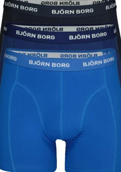 Bjorn Borg boxershorts Essential (3-pack), heren boxers normale lengte, drie tinten blauw