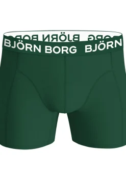 Bjorn Borg Cotton Stretch boxers, heren boxers normale lengte (3-pack), groen, zwart en groen met print