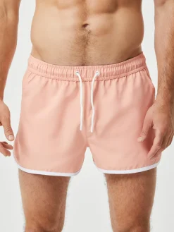 Bjorn Borg Retro Swim Shorts, heren zwembroek, licht koraalroze