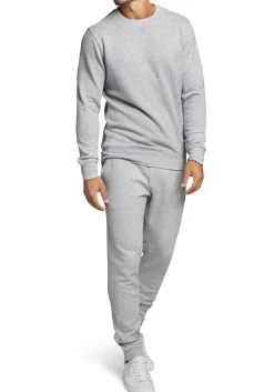 Bjorn Borg tapered pant, heren joggingbroek dik, lichtgrijs melange