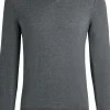 BOSS Baram regular fit trui wol, heren trui middeldik V-hals, middengrijs