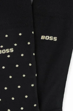 BOSS cadeauset herensokken (2-pack), zwart en zwart gestipt