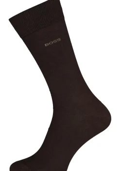 BOSS Cotton Uni (2-pack), herensokken katoen, donkerbruin
