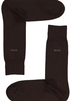 BOSS Cotton Uni (2-pack), herensokken katoen, donkerbruin