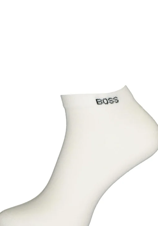 BOSS enkelsokken (2-pack), heren sneaker sokken katoen, wit