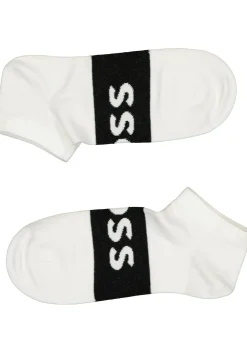 BOSS enkelsokken (2-pack), heren sneaker sokken katoen, wit