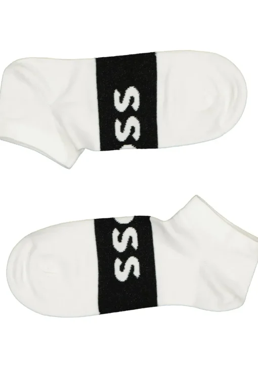 BOSS enkelsokken (2-pack), heren sneaker sokken katoen, wit