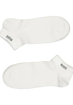 BOSS enkelsokken (2-pack), heren sneaker sokken katoen, wit
