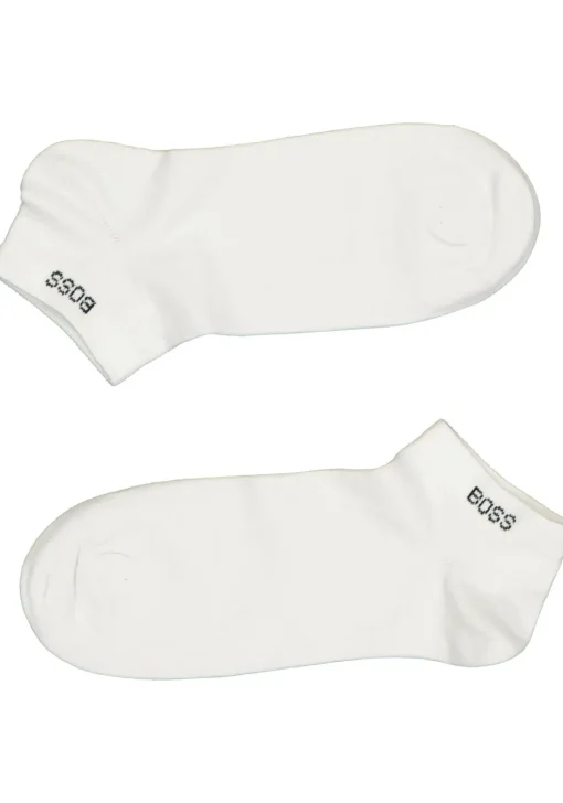 BOSS enkelsokken (2-pack), heren sneaker sokken katoen, wit