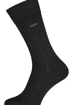 BOSS George Dots (1-pack), herensokken katoen, antraciet grijs gestipt