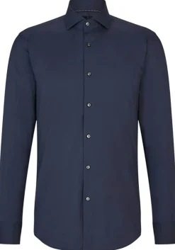 BOSS Hank slim fit overhemd, popeline, blauw