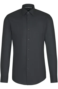 BOSS Hank slim fit overhemd, twill, grijs