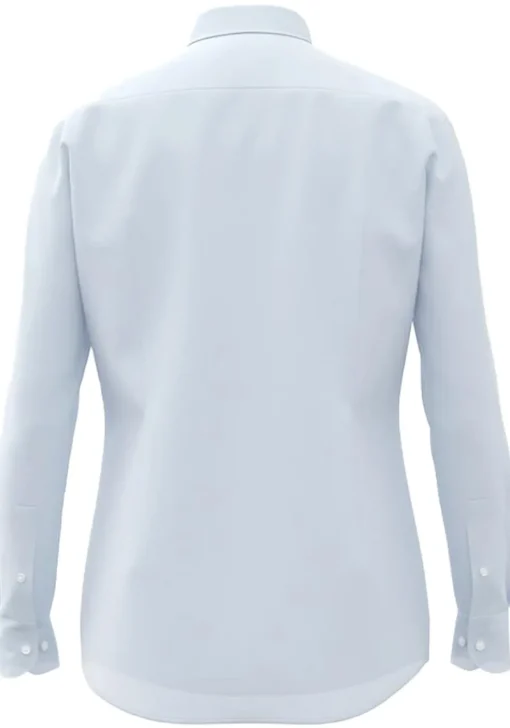 BOSS Hank-s slim fit overhemd, structuur, blauw