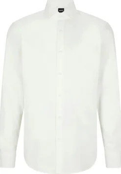 BOSS Joe regular fit overhemd, structuur, wit