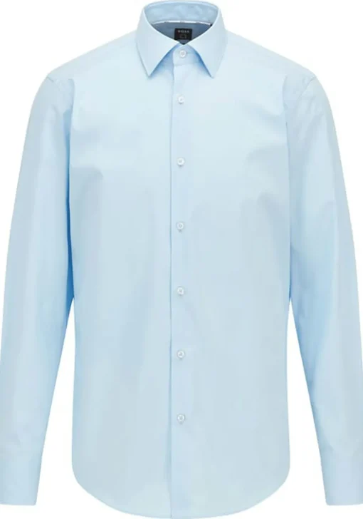 BOSS Joe regular fit overhemd, popeline, blauw