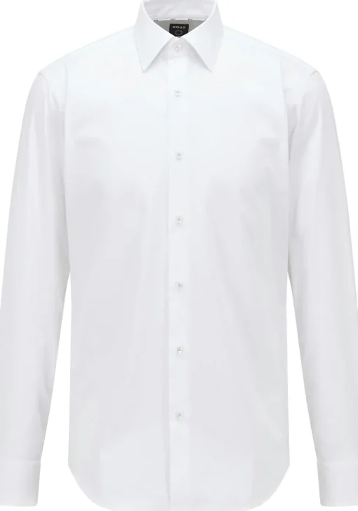 BOSS Joe regular fit overhemd, popeline, wit
