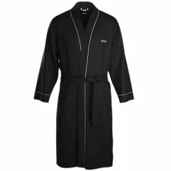 BOSS Kimono, heren ochtendjas (dun), zwart