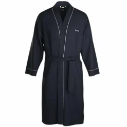 BOSS Kimono, heren ochtendjas (dun), donkerblauw