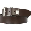 BOSS leren heren riem, donkerbruin