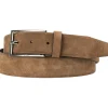 BOSS leren heren riem, koperkleurig