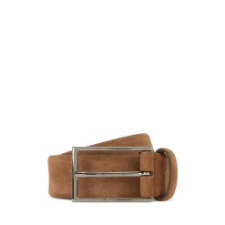 BOSS leren heren riem, koperkleurig
