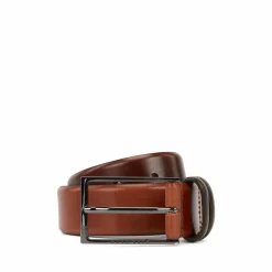 BOSS leren heren riem, middenbruin