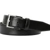 BOSS leren heren riem, zwart