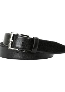 BOSS leren heren riem, zwart