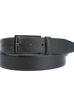 BOSS leren heren riem, zwart