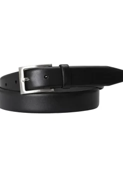 BOSS leren heren riem, zwart