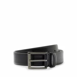 BOSS leren heren riem, zwart