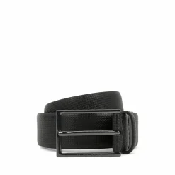BOSS leren heren riem, zwart