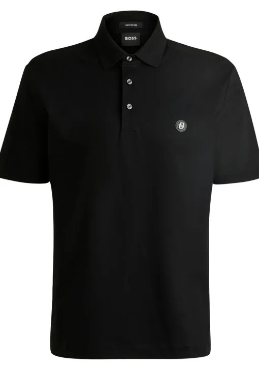 BOSS Parris regular fit heren polo, pique, zwart