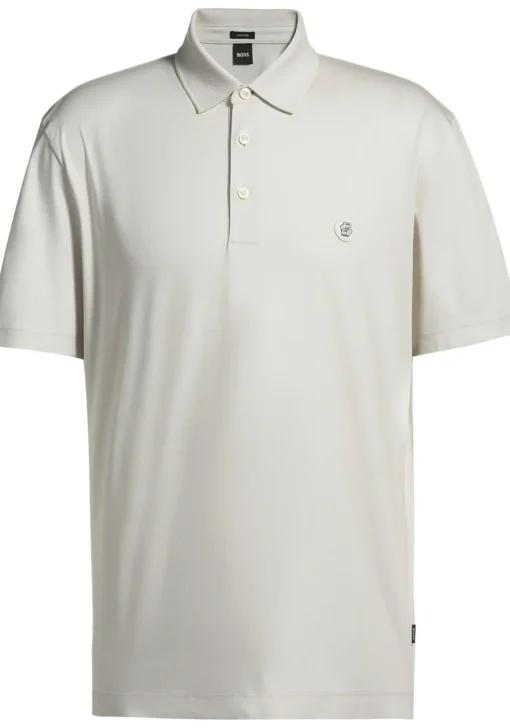 BOSS Parris regular fit heren polo, pique, wit