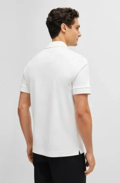 BOSS Parris regular fit heren polo, pique, wit