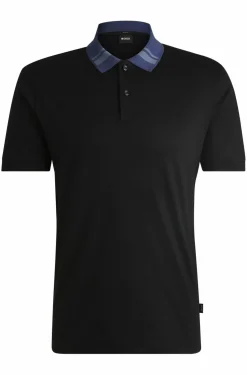 BOSS Phillipson slim fit heren polo, pique, zwart