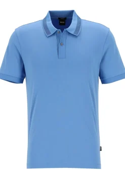 BOSS Phillipson slim fit heren polo, pique, kobalt blauw