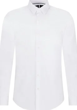 BOSS P-ray-s slim fit overhemd, popeline, wit