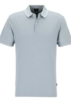BOSS Prout regular fit heren polo, pique, lichtblauw