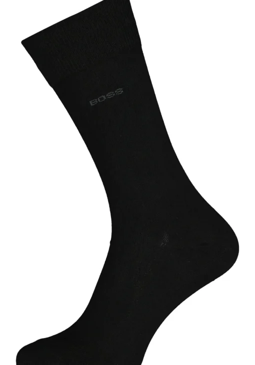 BOSS regular socks (3-pack), herensokken katoen, zwart, grijs en blauw