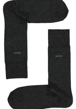 BOSS regular socks (3-pack), herensokken katoen, zwart, grijs en blauw